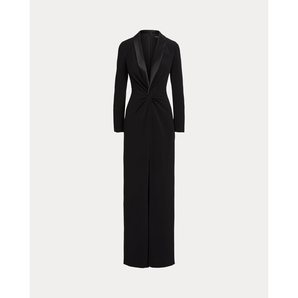NEW Lauren Ralph Lauren Women's 14 Crepe Long-Sleeve Gown • Reg Price $345 - Picture 2 of 5